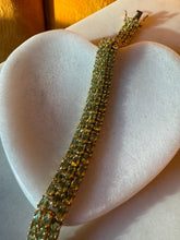Load image into Gallery viewer, Peridot Gold Vermeil Bracelet 7.5”
