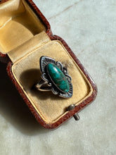 Load image into Gallery viewer, Turquoise Sterling Silver Ring Size 7.75
