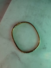 Load image into Gallery viewer, Gold Vermeil CZ Bangle Bracelet 7”

