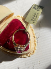 Load image into Gallery viewer, Heart Shape Burma Ruby &amp; VS Diamond 14k Yellow Gold Ring
