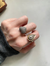 Load image into Gallery viewer, Vintage Sterling Silver Flooded CZ Heart Ring
