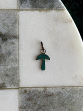 Load image into Gallery viewer, Crushed Turquoise Mini Mushroom Charm Sterling Silver
