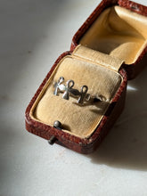 Load image into Gallery viewer, Triple Ankh Sterling Silver Ring Size 6
