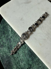 Load image into Gallery viewer, Vintage Celestial Silver Plated Costume Bracelet 7.15”
