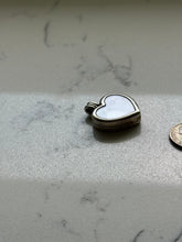 Load image into Gallery viewer, Sterling &amp; Glass Heart Locket Pendant
