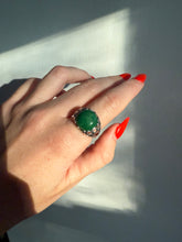 Load image into Gallery viewer, Faux Jade Sterling Silver Ring Size 8.75
