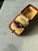 Load image into Gallery viewer, Red Enamel Sterling Silver Ring Size 8
