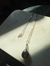 Load image into Gallery viewer, Vintage Etched Sterling Silver Perfume Bottle Necklace 20”

