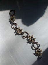 Load image into Gallery viewer, Antique 12k Gold Fill Two-Tone Flower Bracelet
