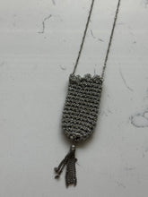 Load image into Gallery viewer, Vintage Wire Mesh Bag Necklace 32”
