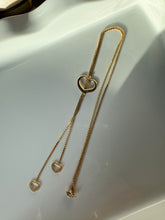 Load image into Gallery viewer, Heart Lariat Gold Plated Necklace 20”
