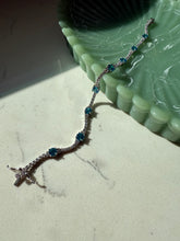 Load image into Gallery viewer, Blue Spinel &amp; CZ Sterling Tennis Bracelet 7.5”
