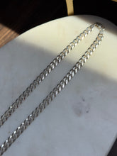 Load image into Gallery viewer, Italian Solid Sterling Silver Beveled Edge Cuban Link Chain 22”
