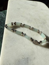 Load image into Gallery viewer, Jade Sterling Silver Bracelet 6.75”
