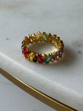 Load image into Gallery viewer, Colorful Gold Vermeil Ring Size 11
