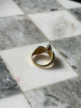 Load image into Gallery viewer, y2k Red Glass Gold Vermeil Ring Size 9.5
