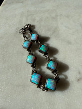 Load image into Gallery viewer, Simulated Opal Sterling Silver Bracelet
