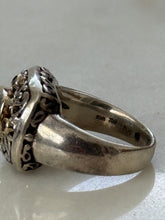 Load image into Gallery viewer, Chunky Sterling &amp; 18k Gold Ring Size 10
