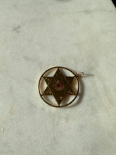 Load image into Gallery viewer, Vintage Carved 14k Gold Six-Pointed Star Pendant
