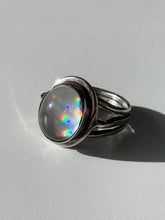 Load image into Gallery viewer, Vintage Rainbow Sterling Silver Ring Size 8
