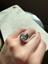 Load image into Gallery viewer, Chunky Quartz Sterling Silver Ring Size 5.75
