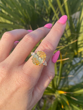 Load image into Gallery viewer, Yellow Stone Chunky Gold Vermeil Ring
