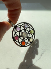 Load image into Gallery viewer, Vintage Cabochon Multi-Gemstone Sterling Pendant
