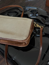 Load image into Gallery viewer, Vintage Coach Twill &amp; Leather Crossbody Purse
