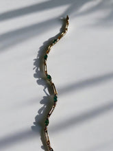 Load image into Gallery viewer, Emerald &amp; Diamond 10k Gold Bracelet
