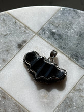 Load image into Gallery viewer, Black Bat Sterling Silver Pendant
