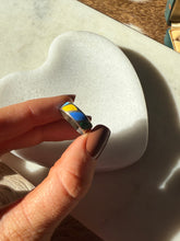 Load image into Gallery viewer, Vintage Enamel Sterling Silver Band Size 5.75
