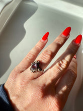 Load image into Gallery viewer, Amethyst Sterling Silver Ring Size 5.5
