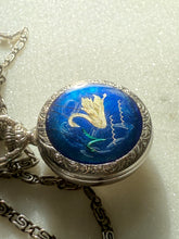 Load image into Gallery viewer, Antique Sterling Silver Enamel Swan Necklace
