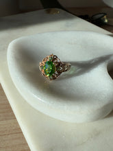 Load image into Gallery viewer, Bright Green Gold Vermeil Ring Size 10.25
