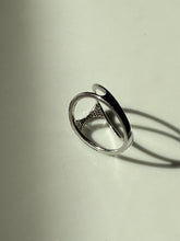 Load image into Gallery viewer, Blue Diamond Sterling Silver Ring Size 8.5
