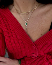 Load image into Gallery viewer, Italian Vintage 14k Yellow Gold 2.0ctw Natural Diamond &amp; Emerald Necklace
