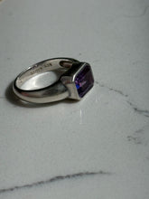 Load image into Gallery viewer, Amethyst Sterling Silver Ring Size 8
