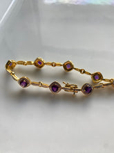 Load image into Gallery viewer, Amethyst Gold Vermeil .925 Bracelet
