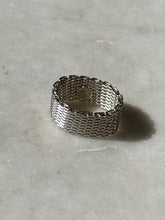 Load image into Gallery viewer, Sterling Silver Mesh Ring Size 7.25
