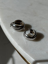 Load image into Gallery viewer, Vintage Sterling Silver Hoop Earrings
