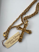 Load image into Gallery viewer, The Vatican Library Collection Gold Plated Costume Cross Necklace
