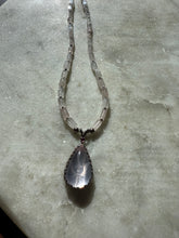 Load image into Gallery viewer, Rose Quartz Sterling Silver Necklace 17”
