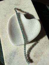 Load image into Gallery viewer, Blue Sterling Silver Tennis Bracelet 7.5”
