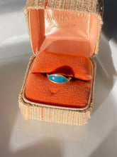 Load image into Gallery viewer, Turquoise Inlay Sterling Silver Fish Ring
