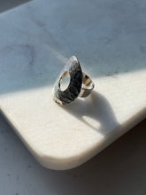 Load image into Gallery viewer, Vintage Hammered Sterling Silver Modernist Ring Size 9

