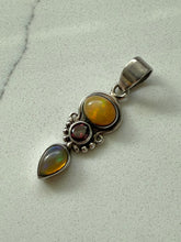 Load image into Gallery viewer, Opal &amp; Garnet Sterling Silver Pendant
