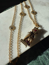 Load image into Gallery viewer, Vintage Gold Plated Snake Cabochon Fang Necklace
