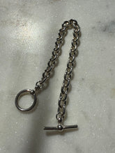Load image into Gallery viewer, Cable Link Sterling Silver Toggle Clasp Bracelet 7”
