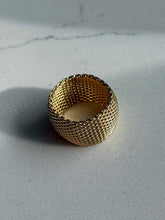 Load image into Gallery viewer, Mesh Gold Vermeil Ring Size 8
