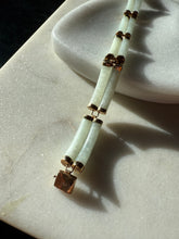 Load image into Gallery viewer, Green Jade Double Row 14k Gold Bracelet 7”
